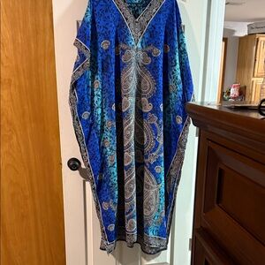 Blue and Black Paisley Kaftan